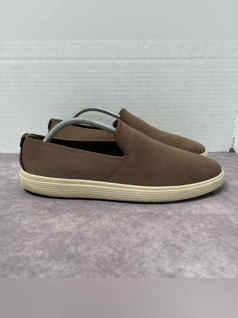 Rothy's The Original Slip On Sneaker Mens Size 10.5 Brown Knit Shoe Casual